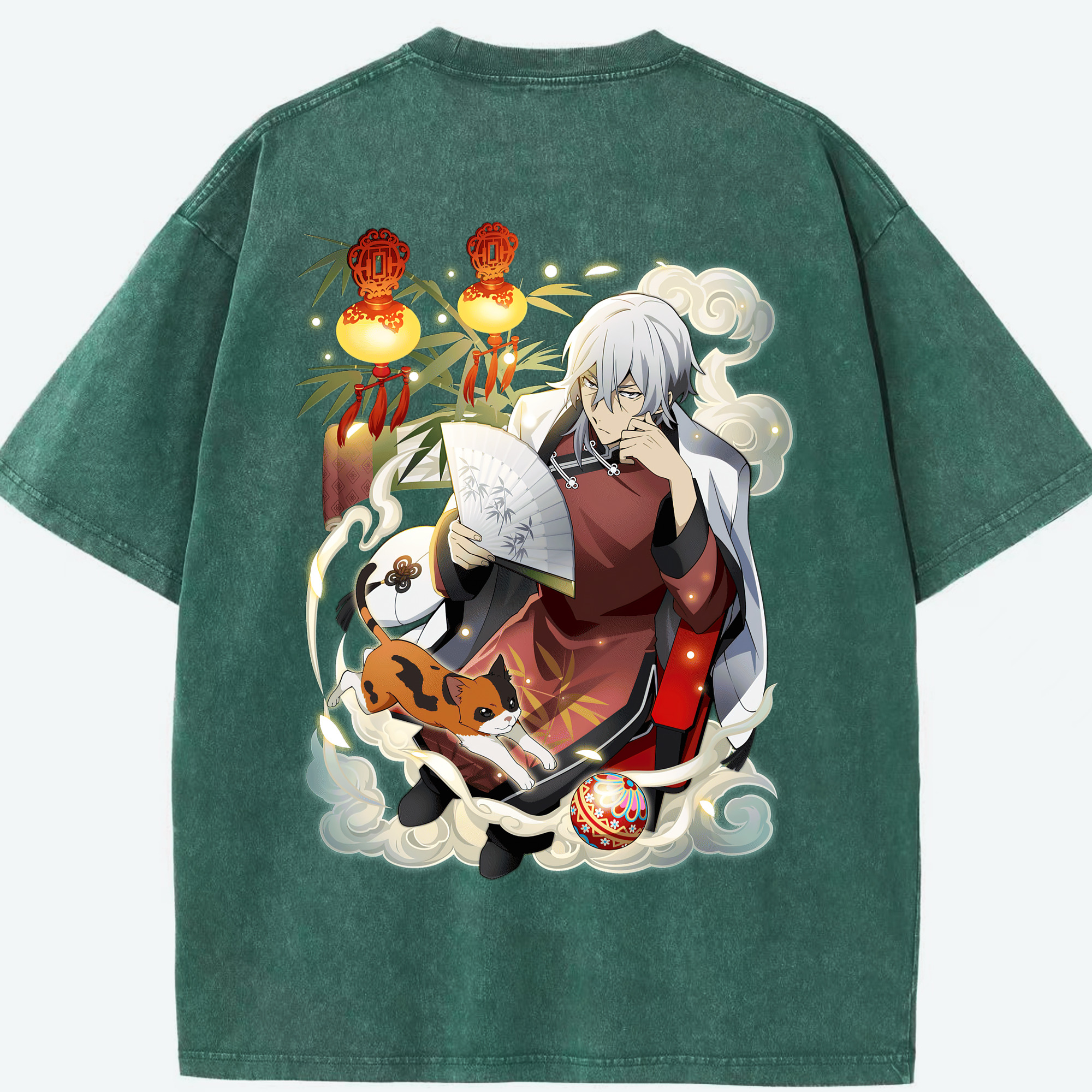 （画像用） 文豪ストレイドッグス Bungo Stray Dogs 綿100% ヴィンテージ風 半袖Tシャツ（背面プリント）